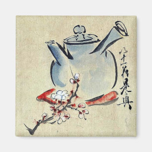Teapot with cherry or plum blossoms Ukiyoe Magnet