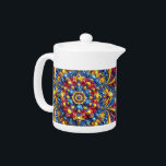 Teapot with Romanian Colours Design<br><div class="desc">Elevate your tea experience with our exclusive teapot featuring a modern abstract design in the vibrant colours of Romania! Crafted with meticulous attention to detail, this teapot is more than just a functional item; it’s a celebration of Romanian heritage, combining cultural pride with contemporary artistic flair. The striking abstract design...</div>