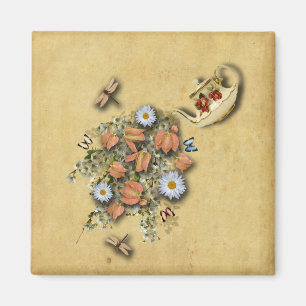 Teapot With Spring Things Magnet