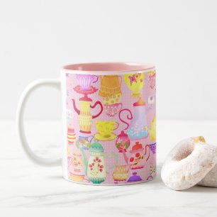 Teapots and Cups Pink