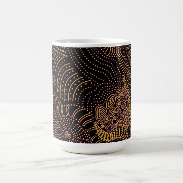 Tear Across Dotted Line - Aboriginal Graphic Magic Mug (Center)