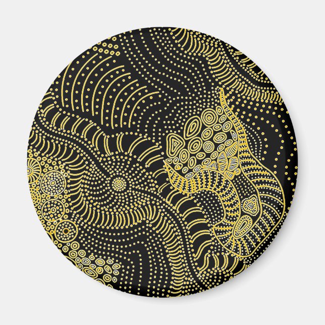 Tear Across Dotted Line - Aboriginal Graphic Magnet (Front)