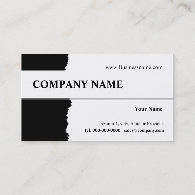 Tear Away Business Card Design (Front)