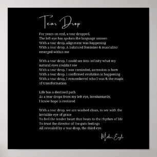 Tear Drop Awakening Third Eye poem poster