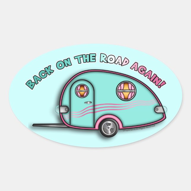 Tear Drop RV Trailer Stickers (Front)