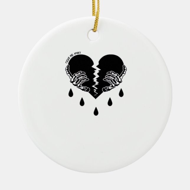 Tear Me Apart Classic Ceramic Tree Decoration (Front)