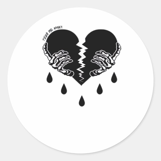Tear Me Apart Classic Round Sticker (Front)