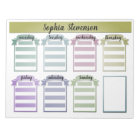 Tear off Calendar, create yourself, blue planner