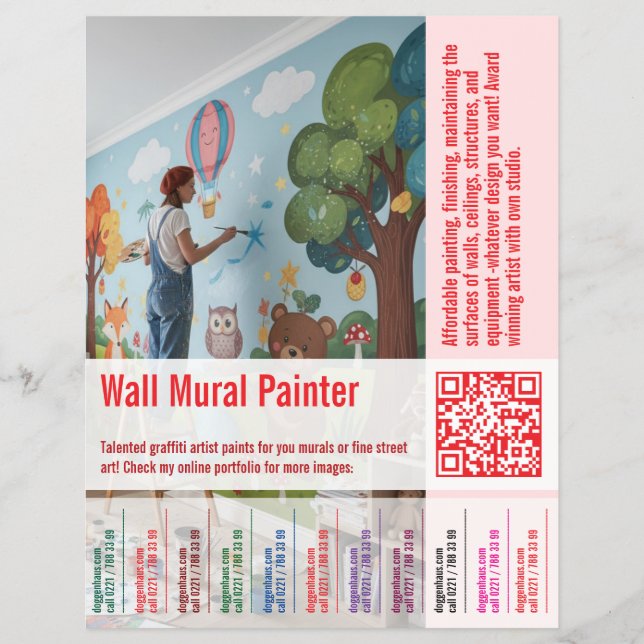 Tear-Off Flyer | Hiring Flyer for Painters & Decor (Front)