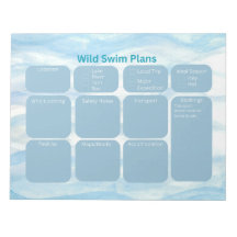 Tear Off Wild Swimming Planning Sheets