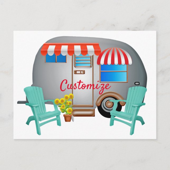 Teardrop Caravan Camper Thunder_Cove  Postcard (Front)