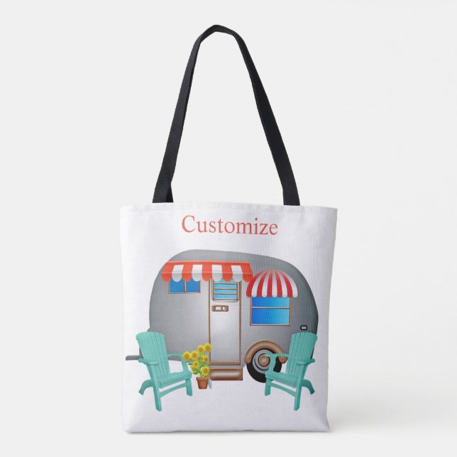 Teardrop Caravan Camper Thunder_Cove Tote Bag (Back)