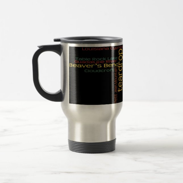 Teardrop gatherings travel mug (Left)