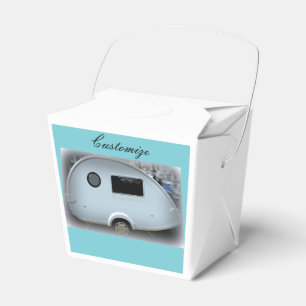 Teardrop gypsy caravan happy glamping favour box