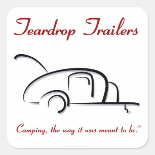 Teardrop Trailers Red Version Square Sticker