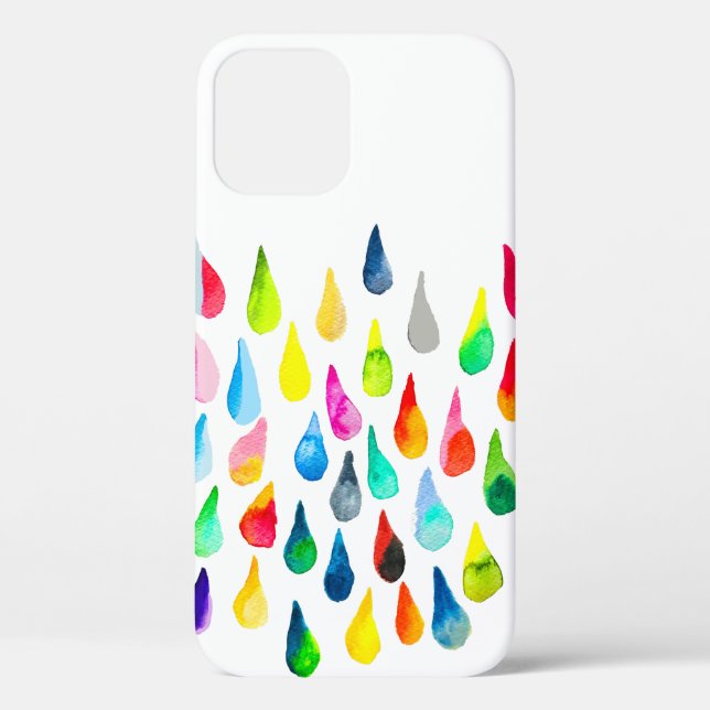 Teardrops watercolor colourful whimsical Case-Mate iPhone case (Back)