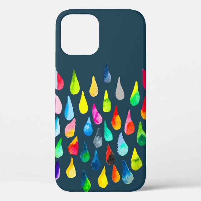 Teardrops watercolor colourful whimsical Case-Mate iPhone case (Back)