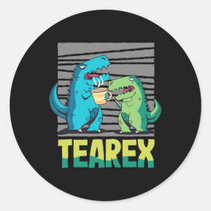 Tearex Tea Drinker Dinosaur Tyrannosaurus TeaRex Classic Round Sticker