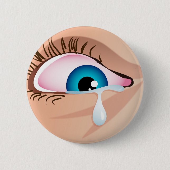 Tearful Eye 6 Cm Round Badge (Front)