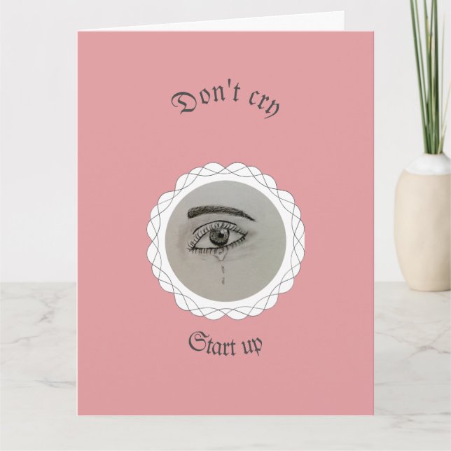 Tearing eye Throw Pillow Card (Front)