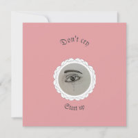 Tearing eye Throw Pillow