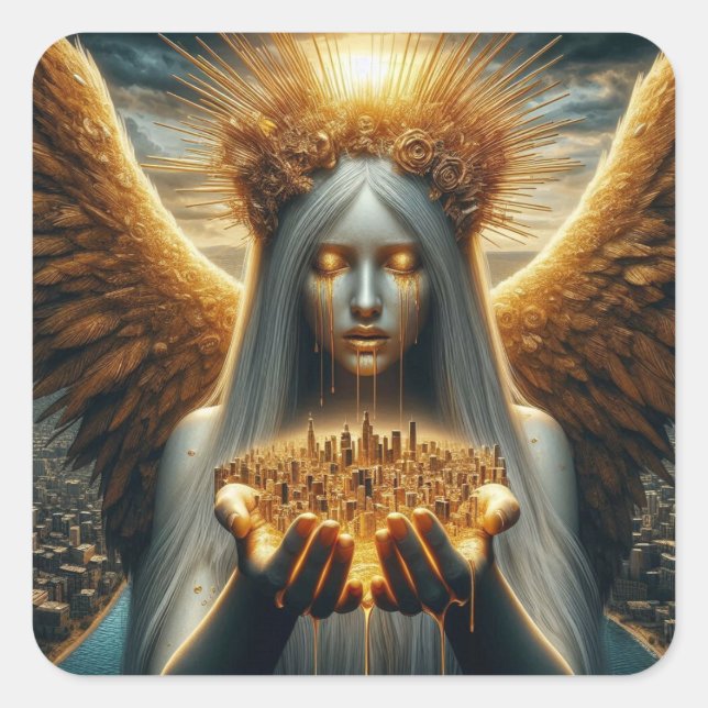 Tears for the City of Angels Square Sticker (Front)