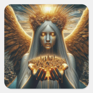 Tears for the City of Angels Square Sticker