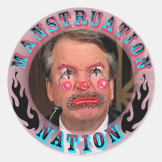 Tears of a clown classic round sticker (Front)
