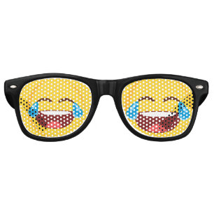Tears of Joy Emoji Face Retro Sunglasses