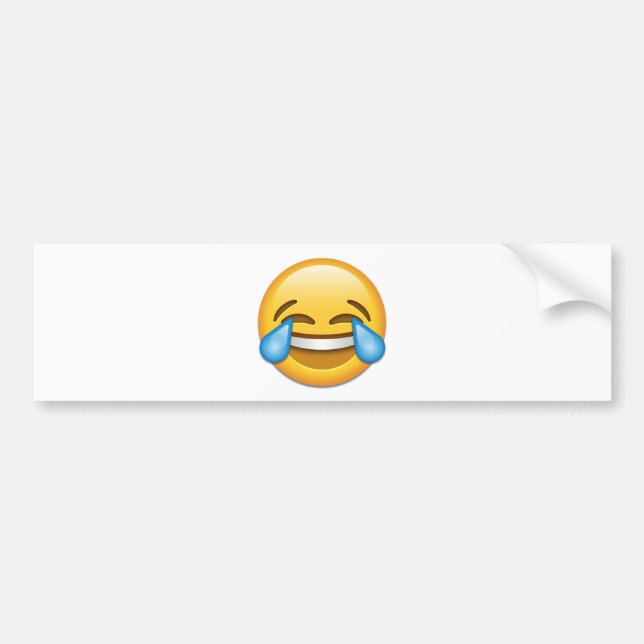 Tears of Joy emoji funny Bumper Sticker (Front)