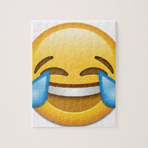 Tears of Joy emoji funny Jigsaw Puzzle