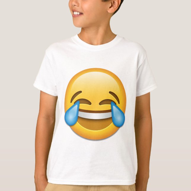 Tears of Joy emoji funny T-Shirt (Front)