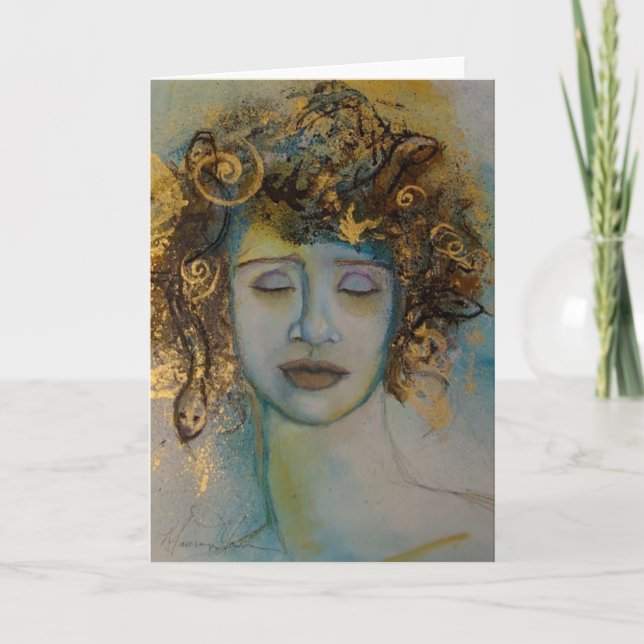 Tears of Medusa Fine Art Blank Greeting Card (Front)