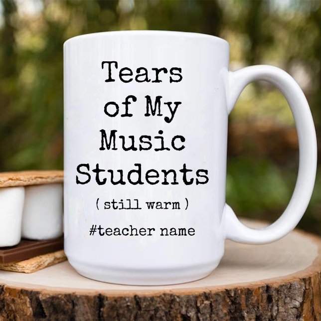 Tears of My Music Students Still Warm Funny Two-Tone Coffee Mug (Tears of My Music Students Still Warm Funny Two-Tone Coffee Mug)