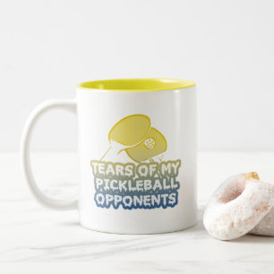 Tears of my Pickleball Opponents Funny Typography  Two-Tone Coffee Mug