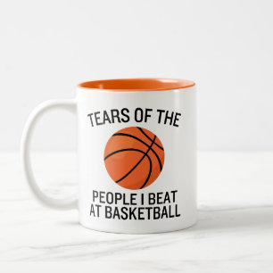 Tears of the People I Beat at Basketball Funny Two-Tone Coffee Mug