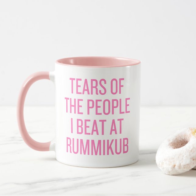 Tears of the People I Beat at Rummikub Mug (With Donut)
