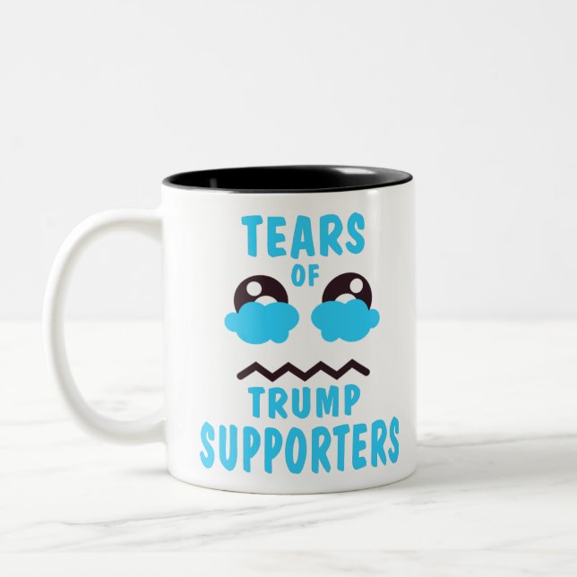 TEARS OF TRUMP SUPPORTES Two-Tone COFFEE MUG (Left)