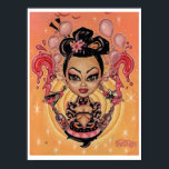 'Tears to Balloons' art print - (pop surreal art)<br><div class="desc">Large full color art poster print of my painting 'Tears to Balloons'. Superb print quality and ready to frame. Add a splash of rock n' roll cartoon surrealism to your walls today!</div>