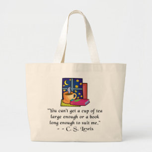 Teas & Books Natural Jumbo Tote