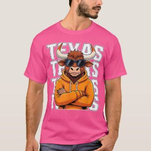 Teas Bull Cartoon for Men Women funny T-Shirt