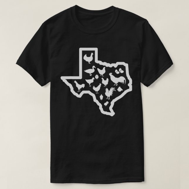 Teas Chickens  T-Shirt (Design Front)