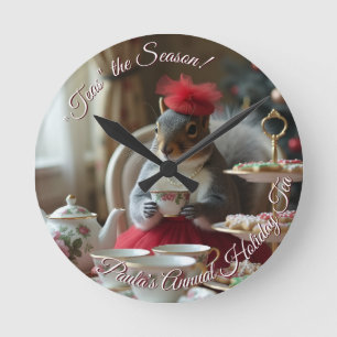 "Teas" the Season Round Clock