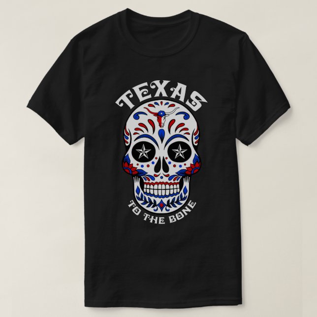 Teas to the Bone Calavera  T-Shirt (Design Front)