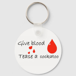 Tease a cockatoo key ring