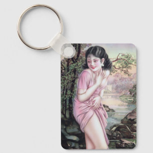 Tease in Stream Oasis by Shanghai China Girl Key Ring