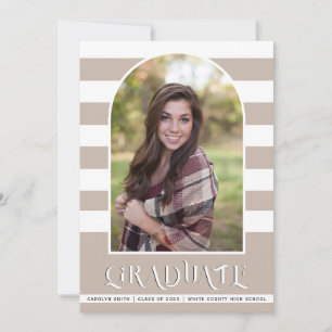 Teaupe Class of 2023 arch photo graduation Announcement