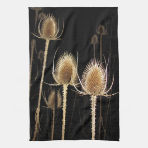 Teazles at Night Tea Towel