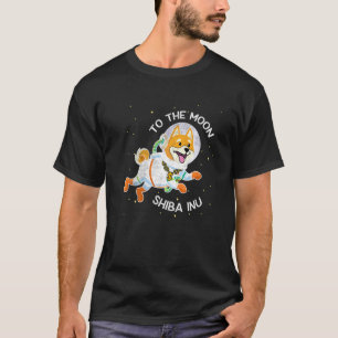 Tecca Shiba Inu Distressed Crypto Shib To The Moo T-Shirt
