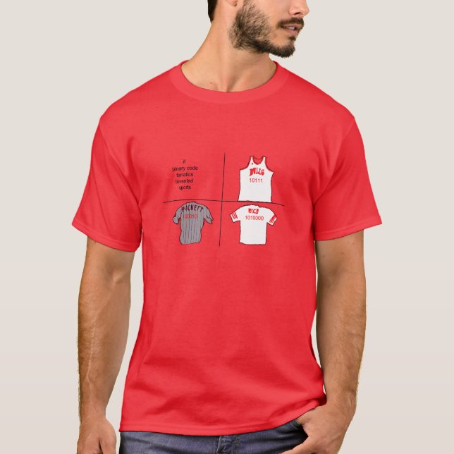 Tech Athlete Gear: Binary Code Sports Jersey Shirt (Front)
